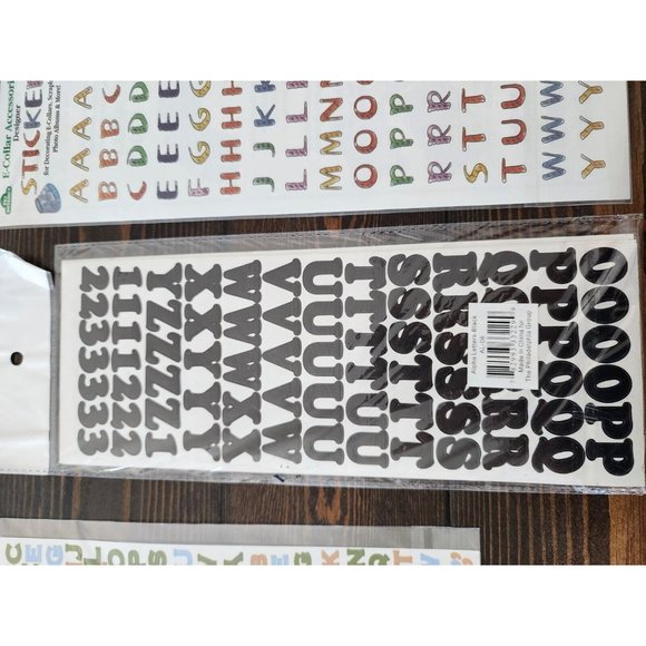 Alphabet Letter Stickers Lot of 11 NEW Scrapbooking Misc Retired Vintage #21 - Picture 3 of 11